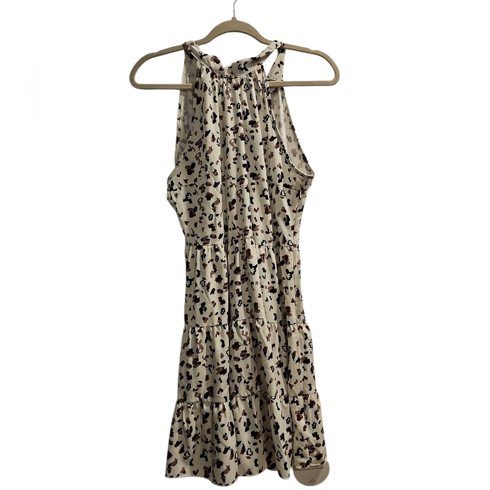 Cream Black Mini Dress